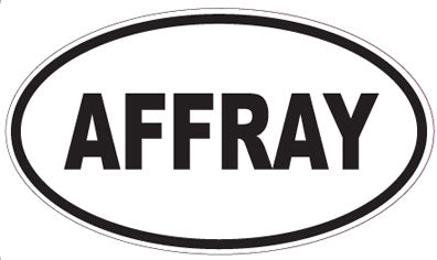 AFFRAY - Oval Sticker