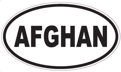 AFGHAN - Oval Sticker
