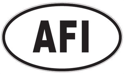 AFI - 3 Letter Initials Oval Sticker