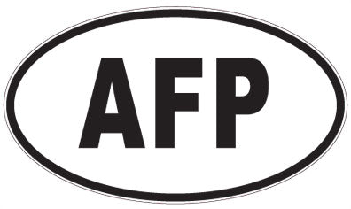 AFP - 3 Letter Initials Oval Sticker