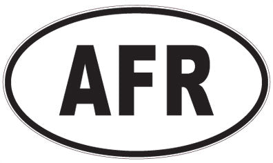 AFR - 3 Letter Initials Oval Sticker