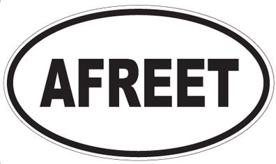 AFREET - Oval Sticker