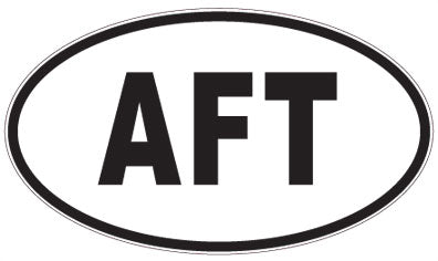 AFT - 3 Letter Initials Oval Sticker