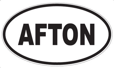 AFTON - Oval Magnet