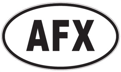 AFX - 3 Letter Initials Oval Sticker