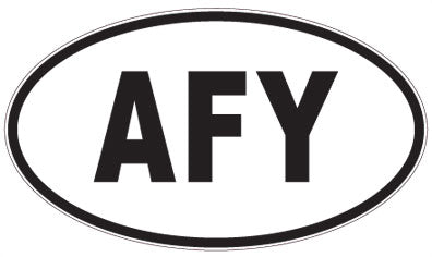 AFY - 3 Letter Initials Oval Sticker