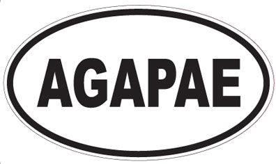 AGAPAE - Oval Sticker