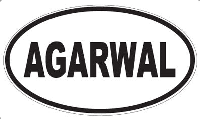 AGARWAL - Oval Sticker