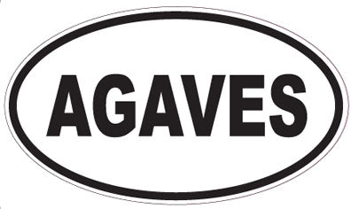 AGAVES - Oval Sticker