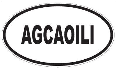 AGCAOILI - Oval Sticker