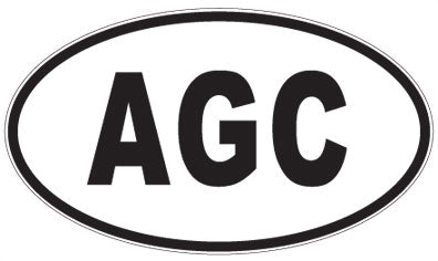 AGC - 3 Letter Initials Oval Magnet