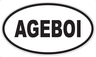 AGEBOI - Oval Sticker