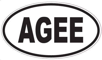 AGEE - Oval Sticker