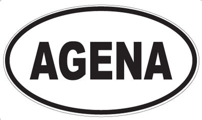 AGENA - Oval Sticker