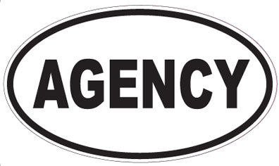 AGENCY - Oval Sticker
