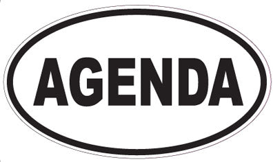 AGENDA - Oval Sticker