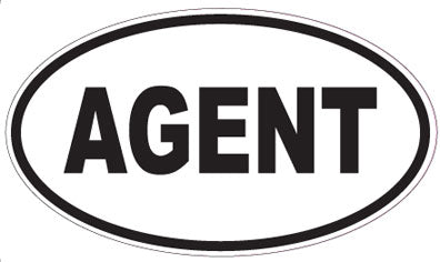 AGENT - Oval Sticker