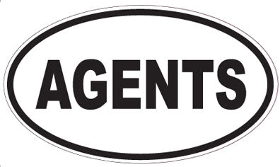 AGENTS - Oval Sticker