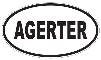 AGERTER - Oval Sticker