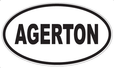 AGERTON - Oval Sticker