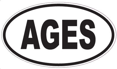 AGES - Oval Sticker