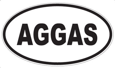 AGGAS - Oval Sticker