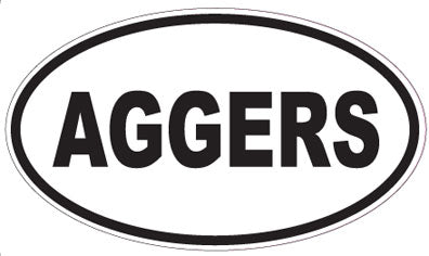 AGGERS - Oval Sticker