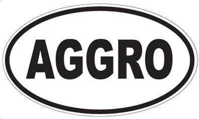 AGGRO - Oval Sticker