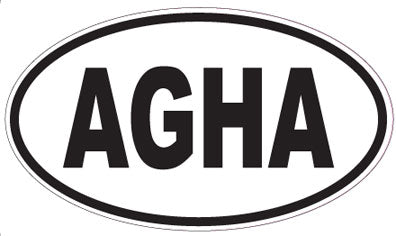 AGHA - Oval Sticker