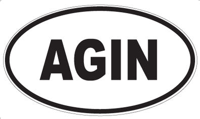 AGIN - Oval Magnet