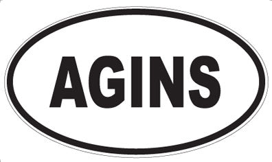 AGINS - Oval Sticker