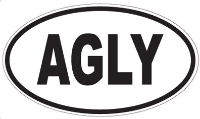 AGLY - Oval Sticker