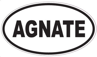 AGNATE - Oval Sticker