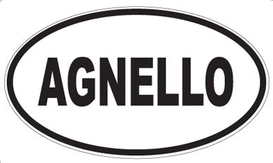 AGNELLO - Oval Sticker