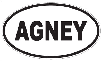 AGNEY - Oval Sticker
