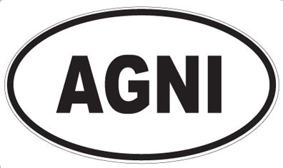 AGNI - Oval Sticker