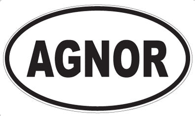 AGNOR - Oval Sticker