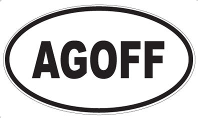 AGOFF - Oval Sticker