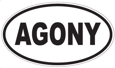 AGONY - Oval Magnet