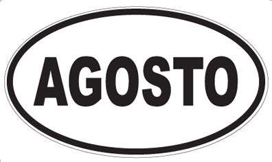 AGOSTO - Oval Sticker