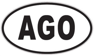 AGO - 3 Letter Initials Oval Sticker