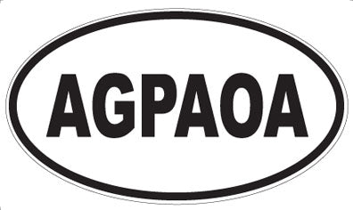 AGPAOA - Oval Sticker