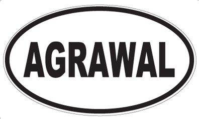 AGRAWAL - Oval Sticker