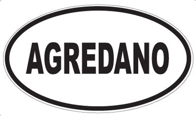 AGREDANO - Oval Sticker
