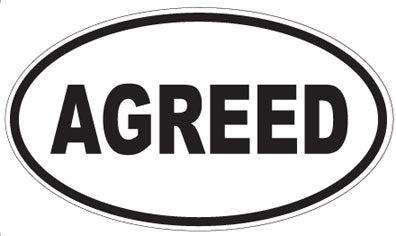 AGREED - Oval Sticker