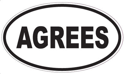 AGREES - Oval Sticker