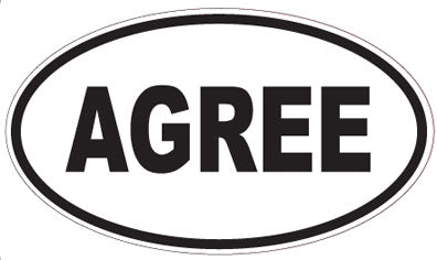 AGREE - Oval Magnet