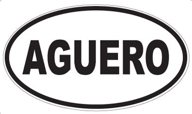 AGUERO - Oval Sticker