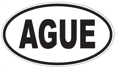 AGUE - Oval Sticker