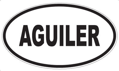AGUILER - Oval Magnet